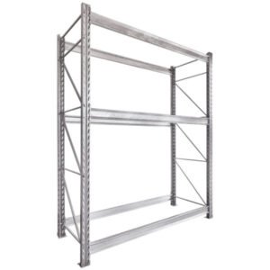 Porta pallet industrial. Estrutura robusta para armazenagem de cargas paletizadas com alta capacidade de carga e modulação ajustável.