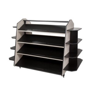 Expositor de pães embalados. Organização prática, estrutura robusta e ideal para padarias, mercados e lojas de conveniência.