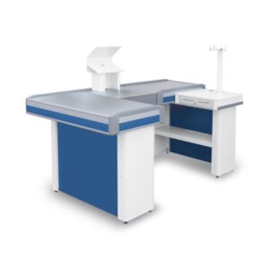 Checkout de caixa modelo New Luxo. Design moderno, estrutura reforçada, prático e ergonômico para o atendimento no ponto de venda.