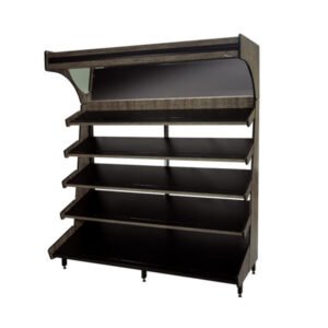 Expositor de pães em MDF com prateleiras amplas. Organização prática, estrutura resistente e visual moderno para padarias e conveniências.